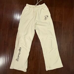 Cherry LA Cream Wide Leg sweatpants